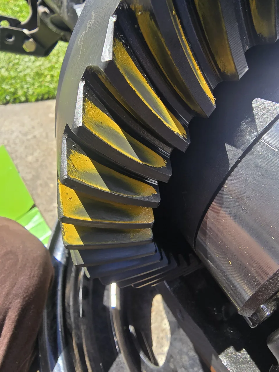 New ring gear installed in a differential
