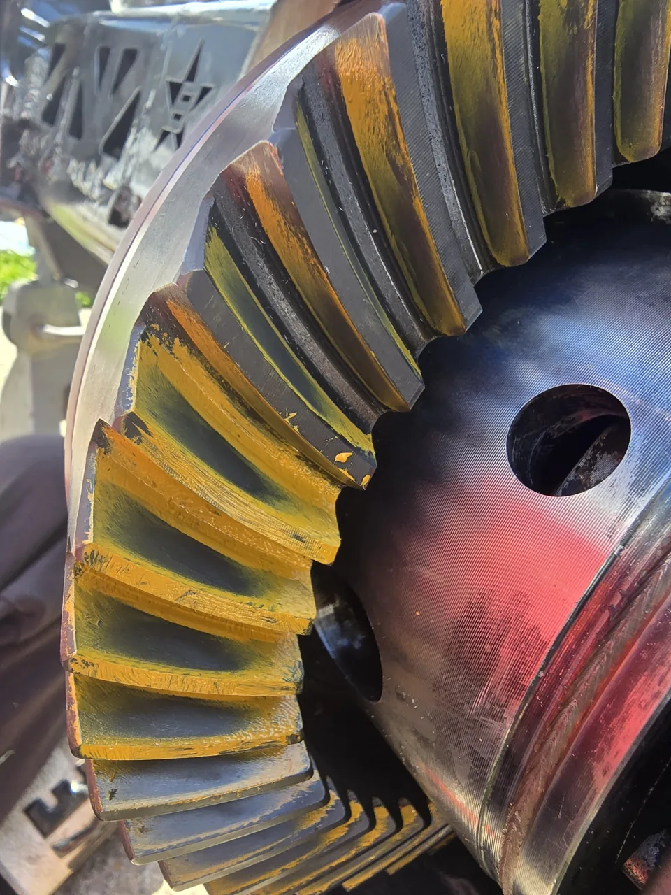 Ring and pinion gear pattern verified before final assembly